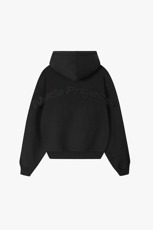 Marble Hoodie Black