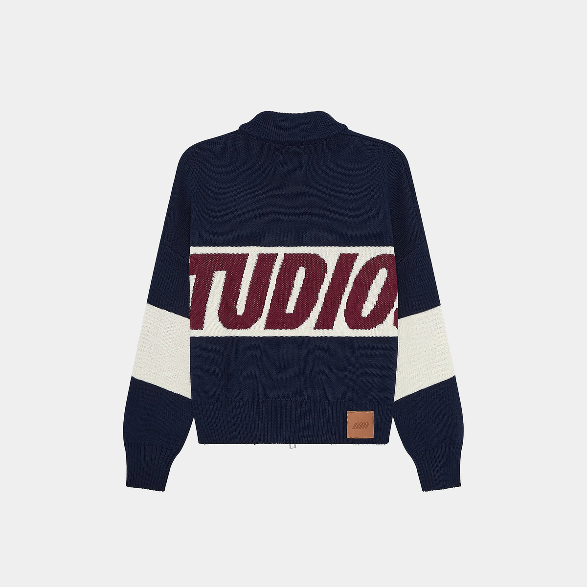 Thrill Navy Zipper Knit